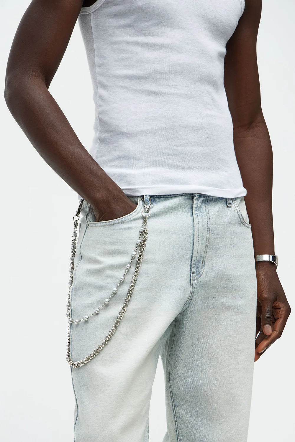 Twisted Pants Chain - Silver