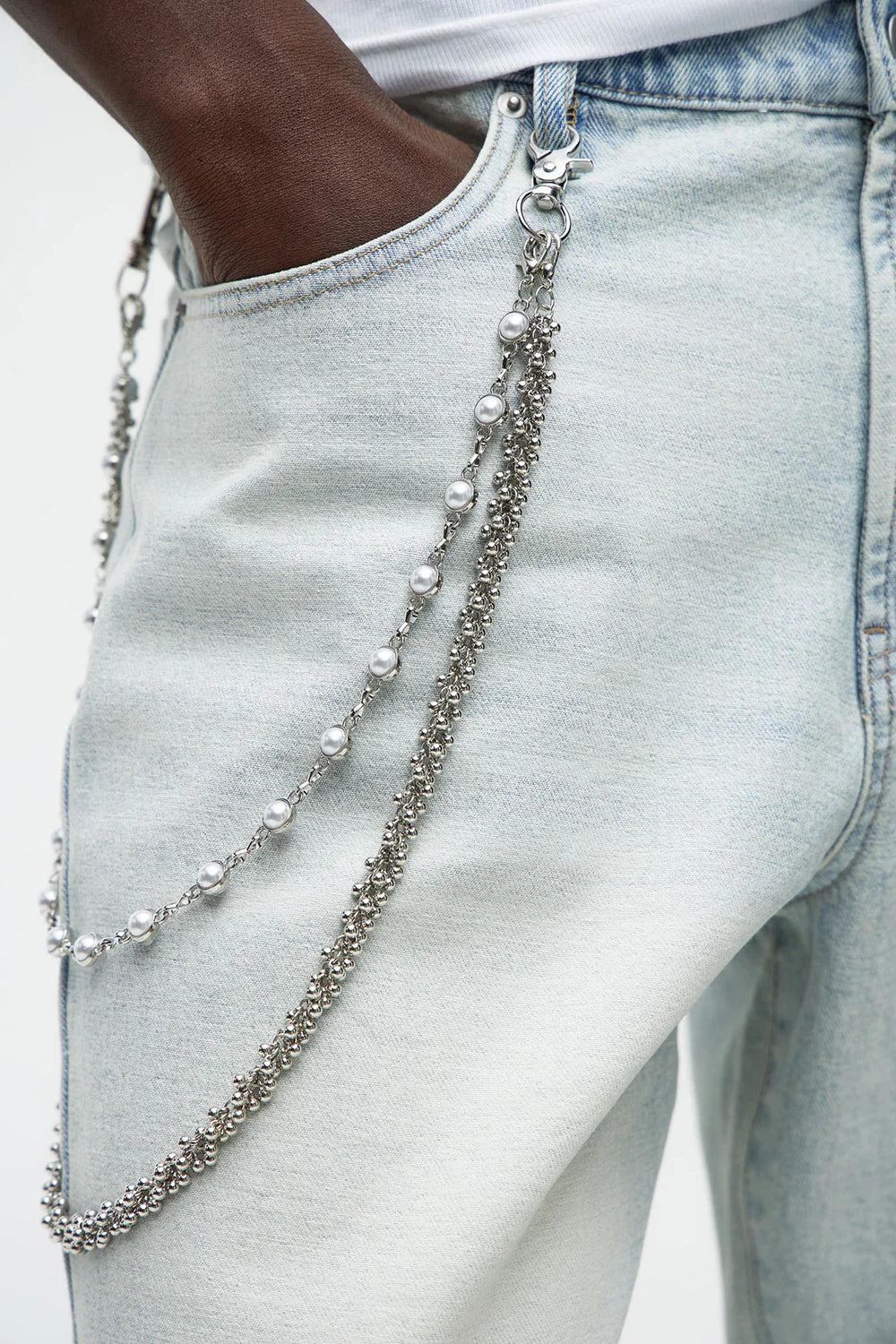Twisted Pants Chain - Silver