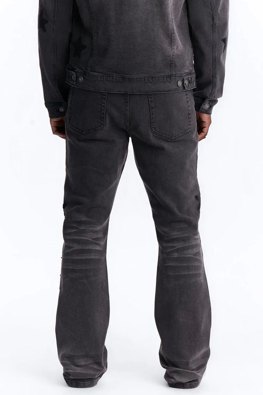 Stacked Skinny Flare Stellar Jean