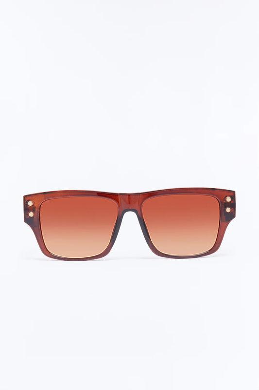 Industrial Insight Square Sunglasses - Brown