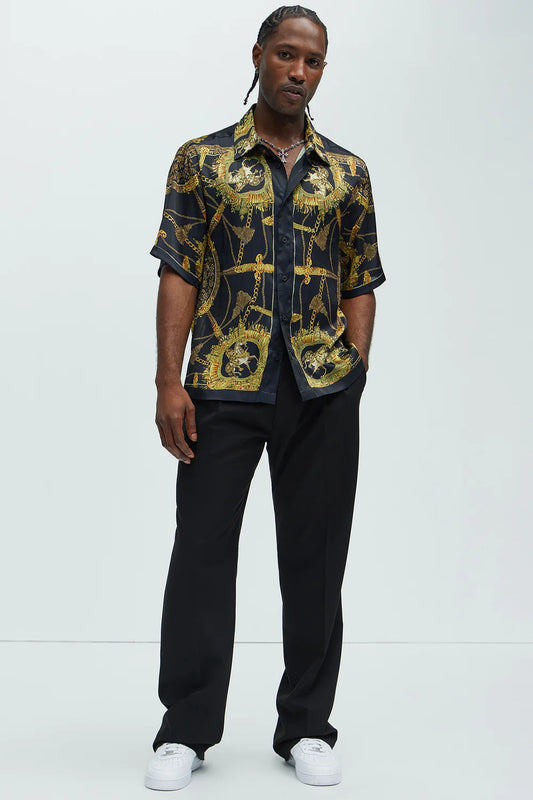 Del Corso Printed Shirt - Black/combo