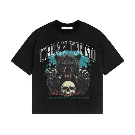 Claw Panther Embrace Heavyweight Tee - Black