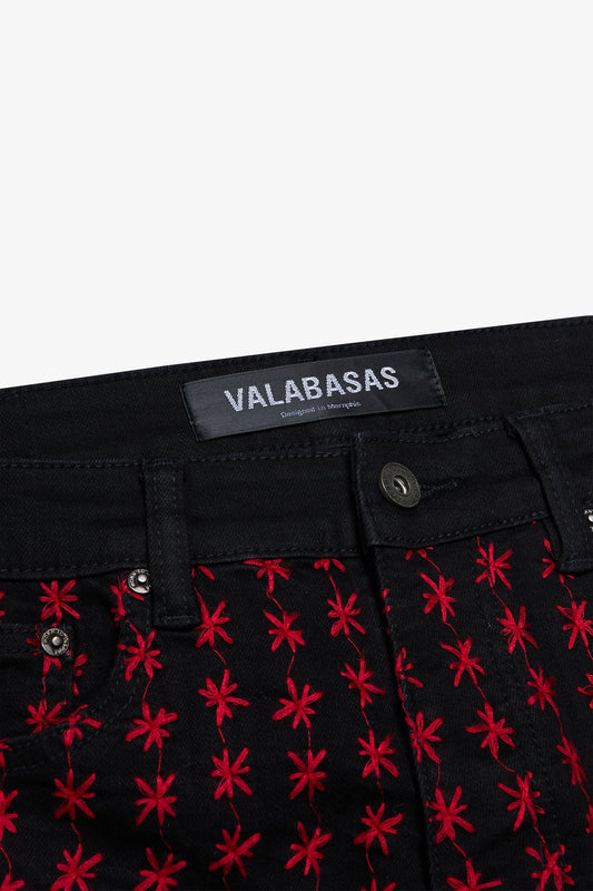 ASTERISK BLACK / RED STACKED FLARE