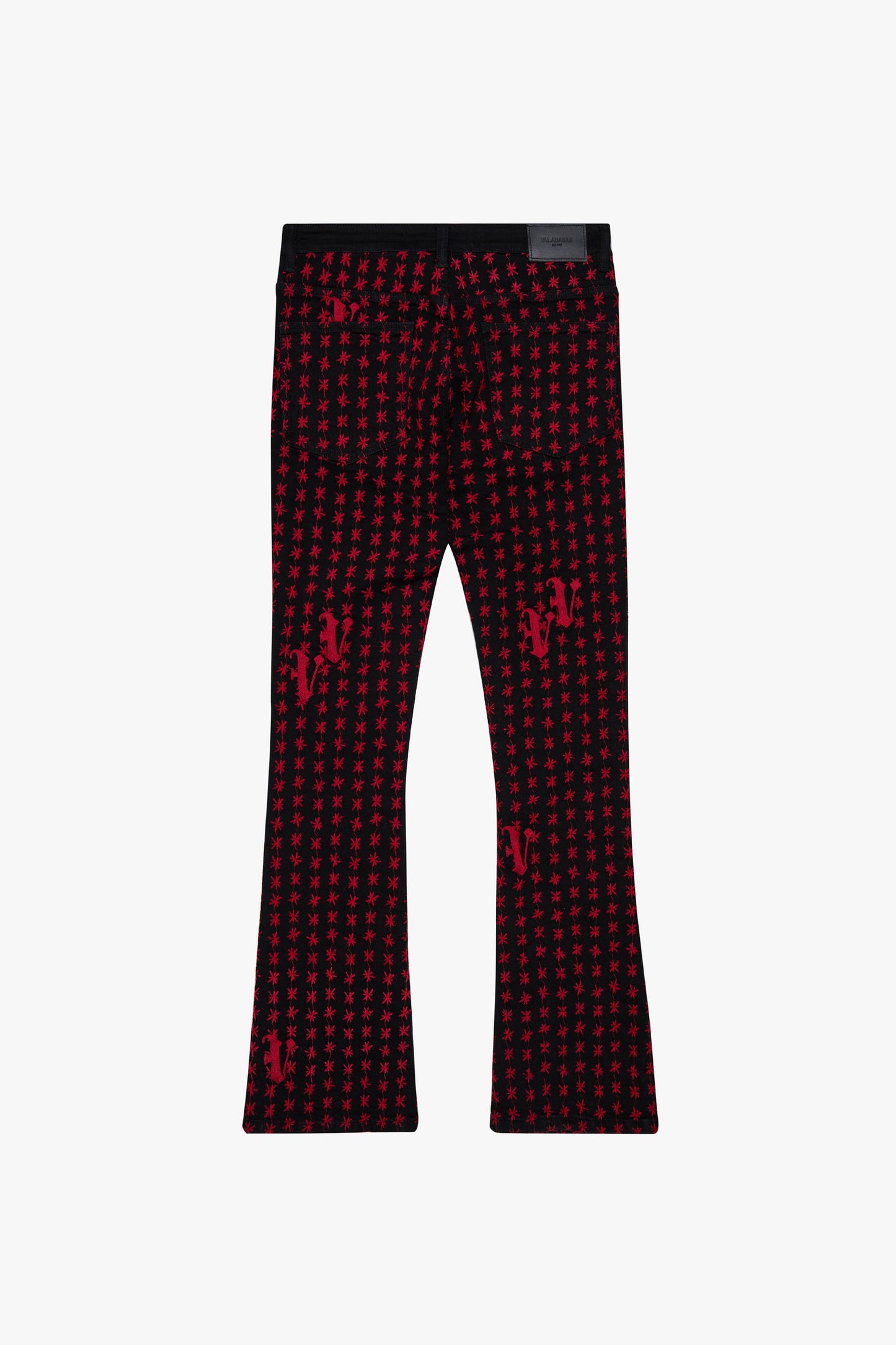"ASTERISK" BLACK / RED STACKED FLARE