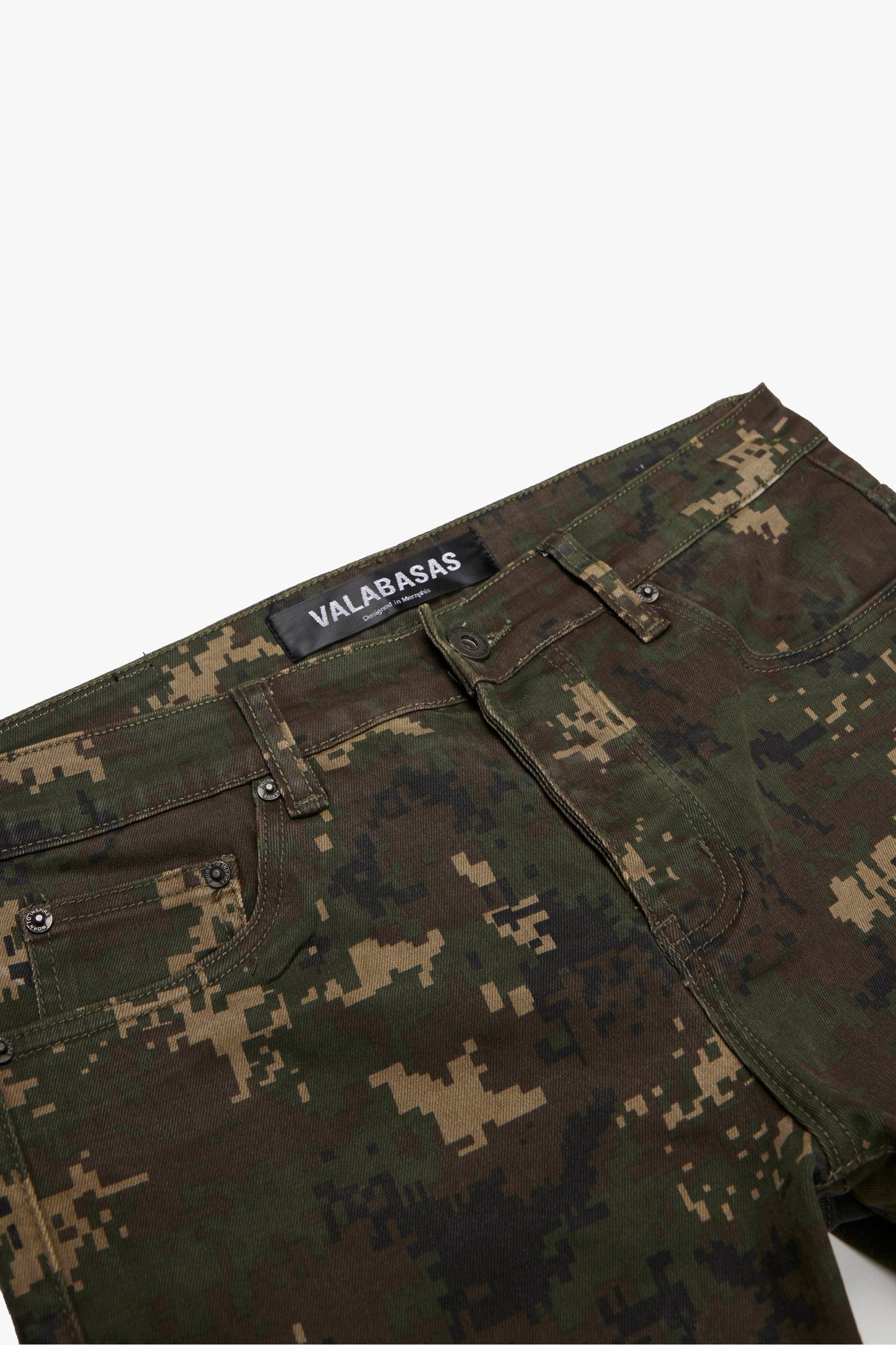 "COMMANDER" KABUL CAMO STACKED FLARE JEAN
