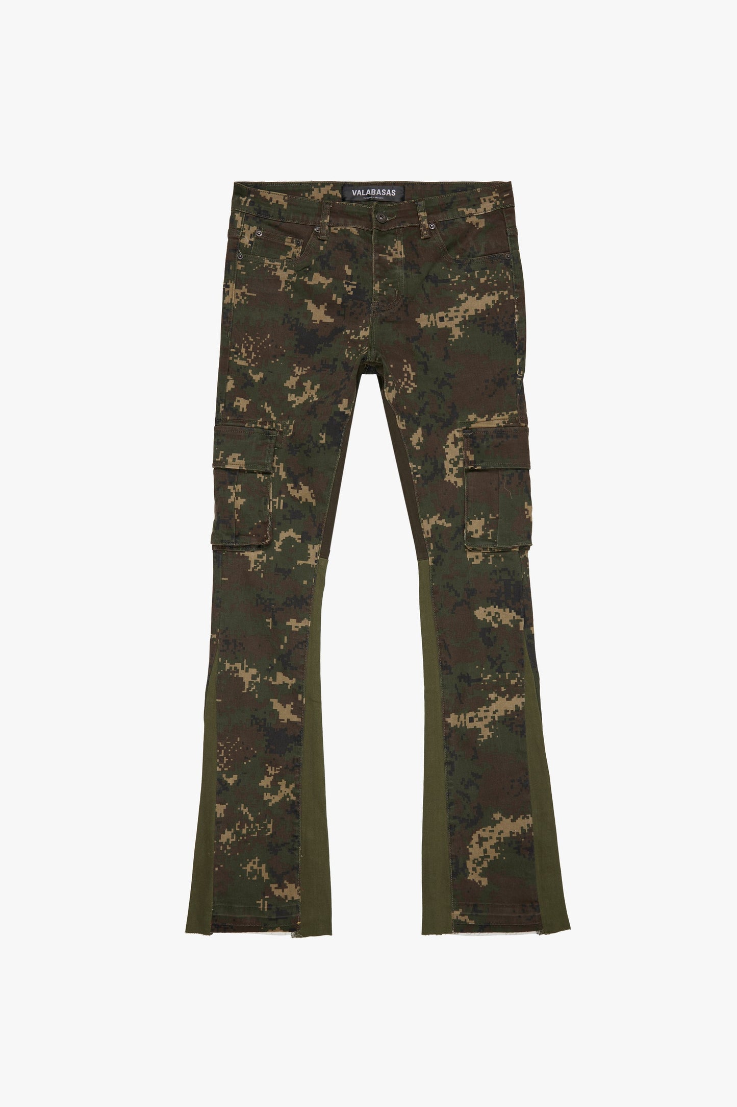 "COMMANDER" KABUL CAMO STACKED FLARE JEAN