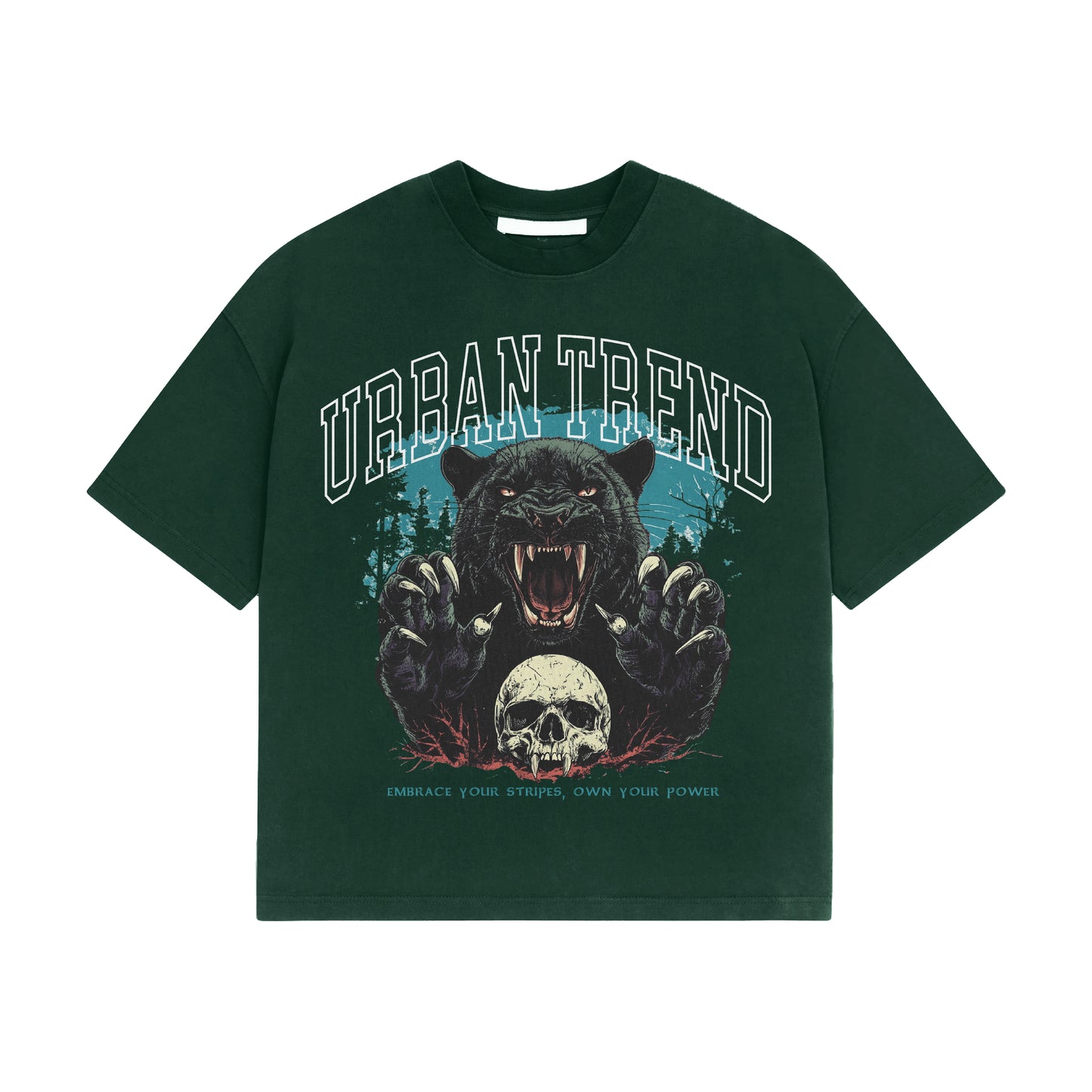 Claw Panther Embrace Heavyweight Tee - Green