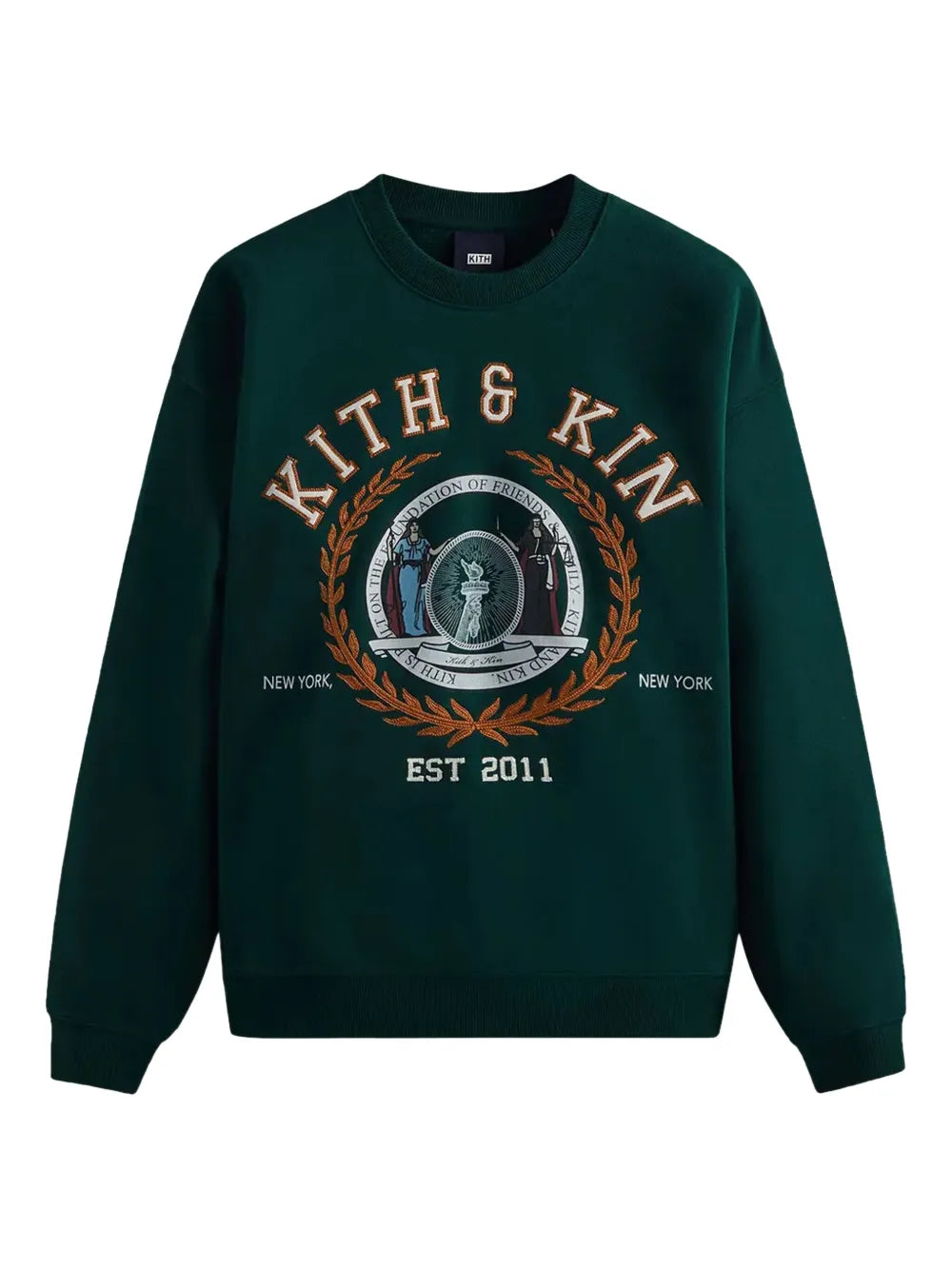 crew-neck emblem sweatshirt