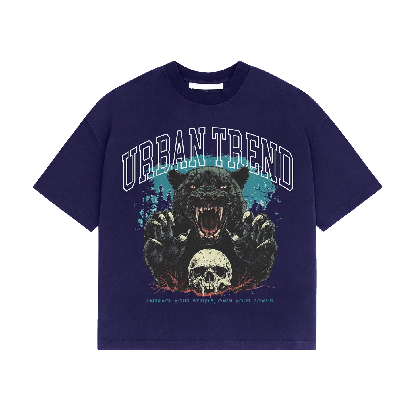 Claw Panther Embrace Heavyweight Tee - Blue