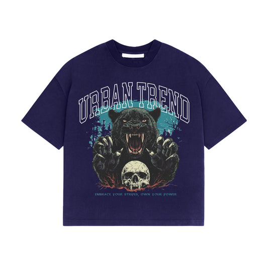 Claw Panther Embrace Heavyweight Tee - Blue
