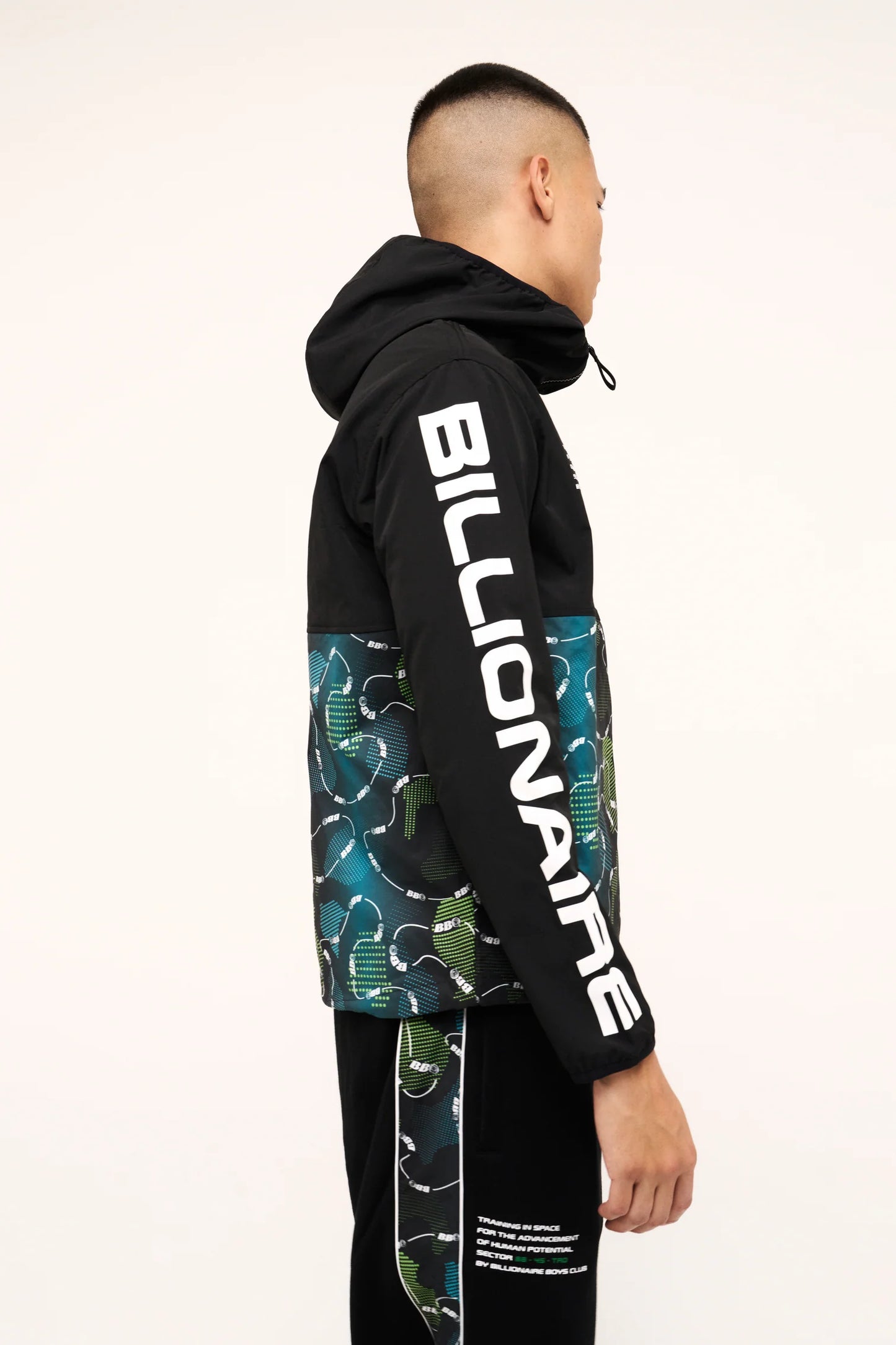 BB ASTRO CAMO PANEL WINDBREAKER - BLACK