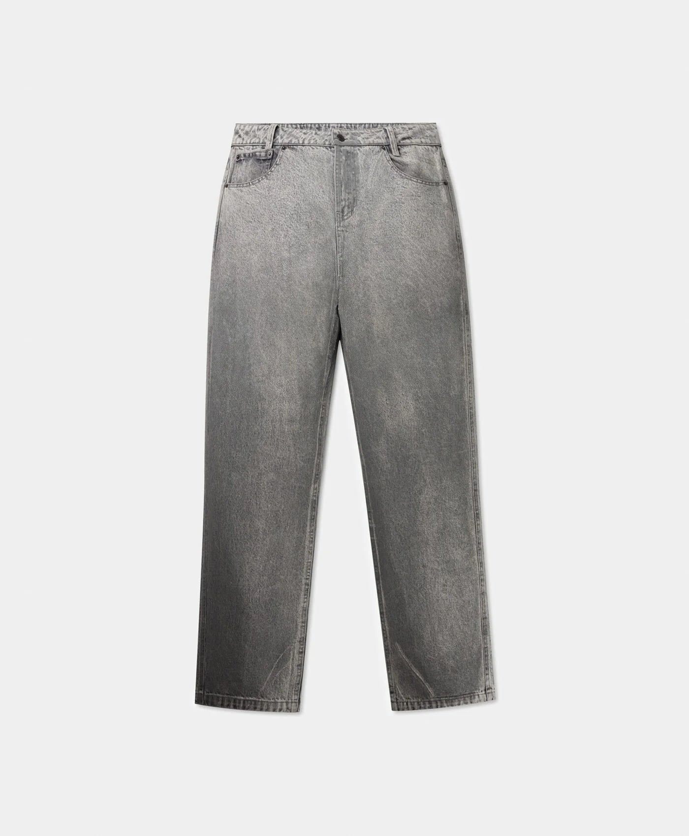Grey Amba Wax Relaxed Jeans