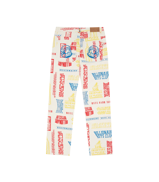 SIGNAGE DENIM PANTS - WHITE