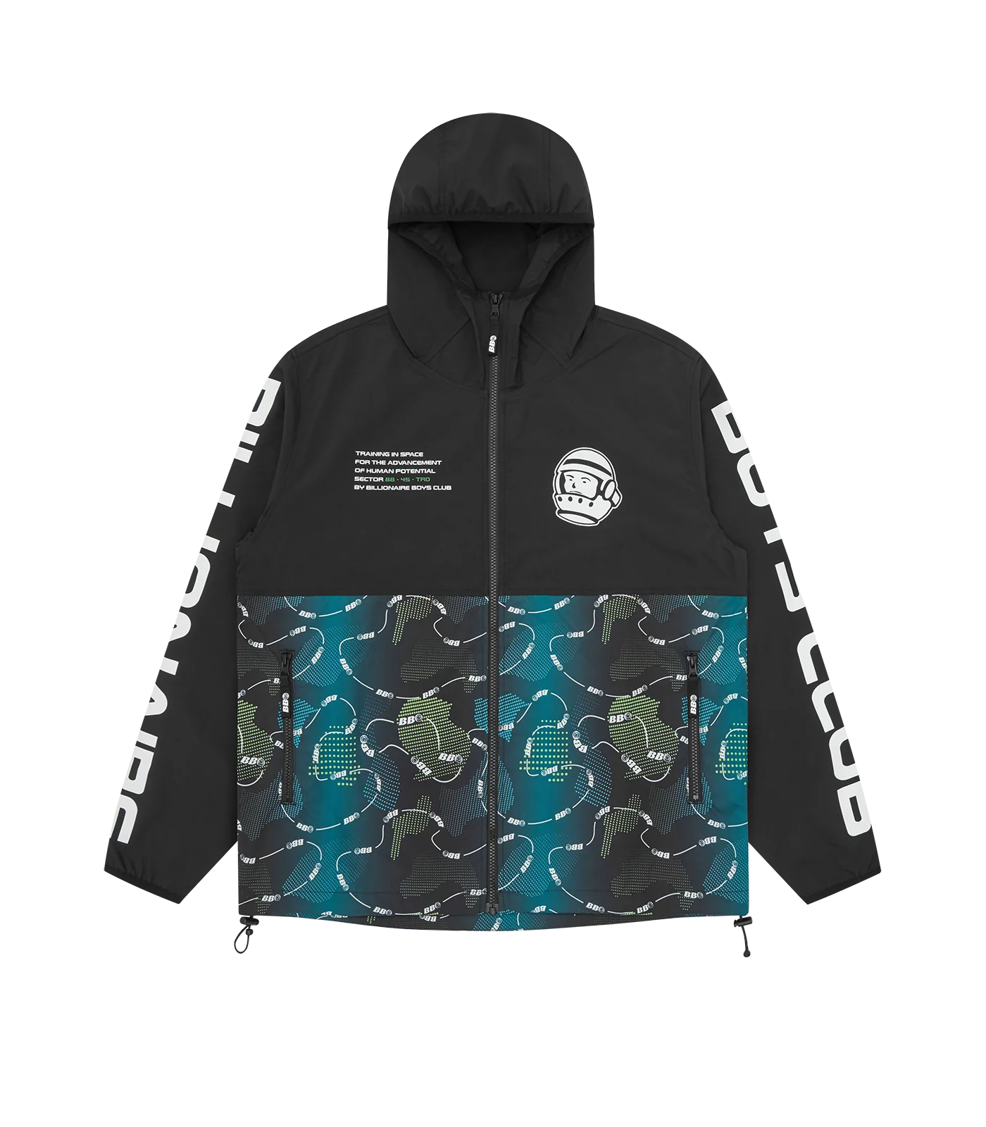 BB ASTRO CAMO PANEL WINDBREAKER - BLACK