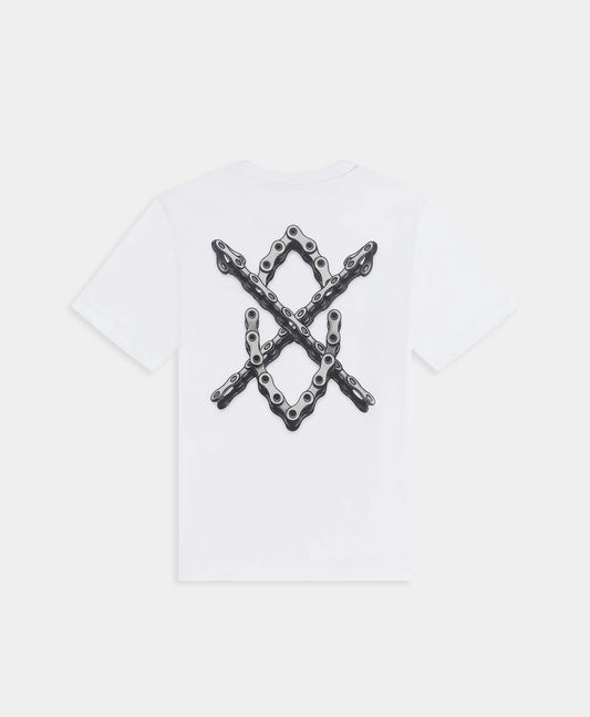 White Chain Shield T-Shirt