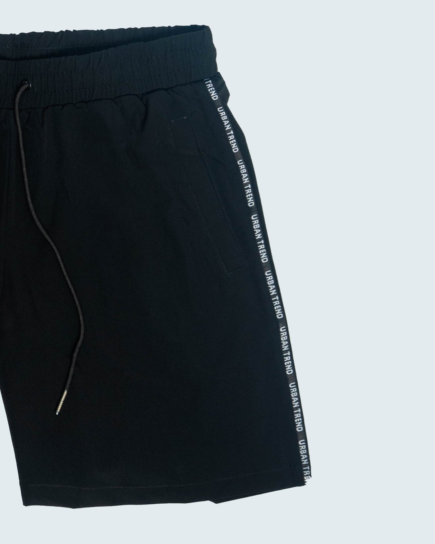 Black Graffiti Logo Print Short