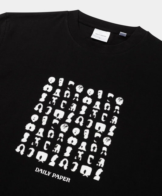 Black Hair Grid T-Shirt
