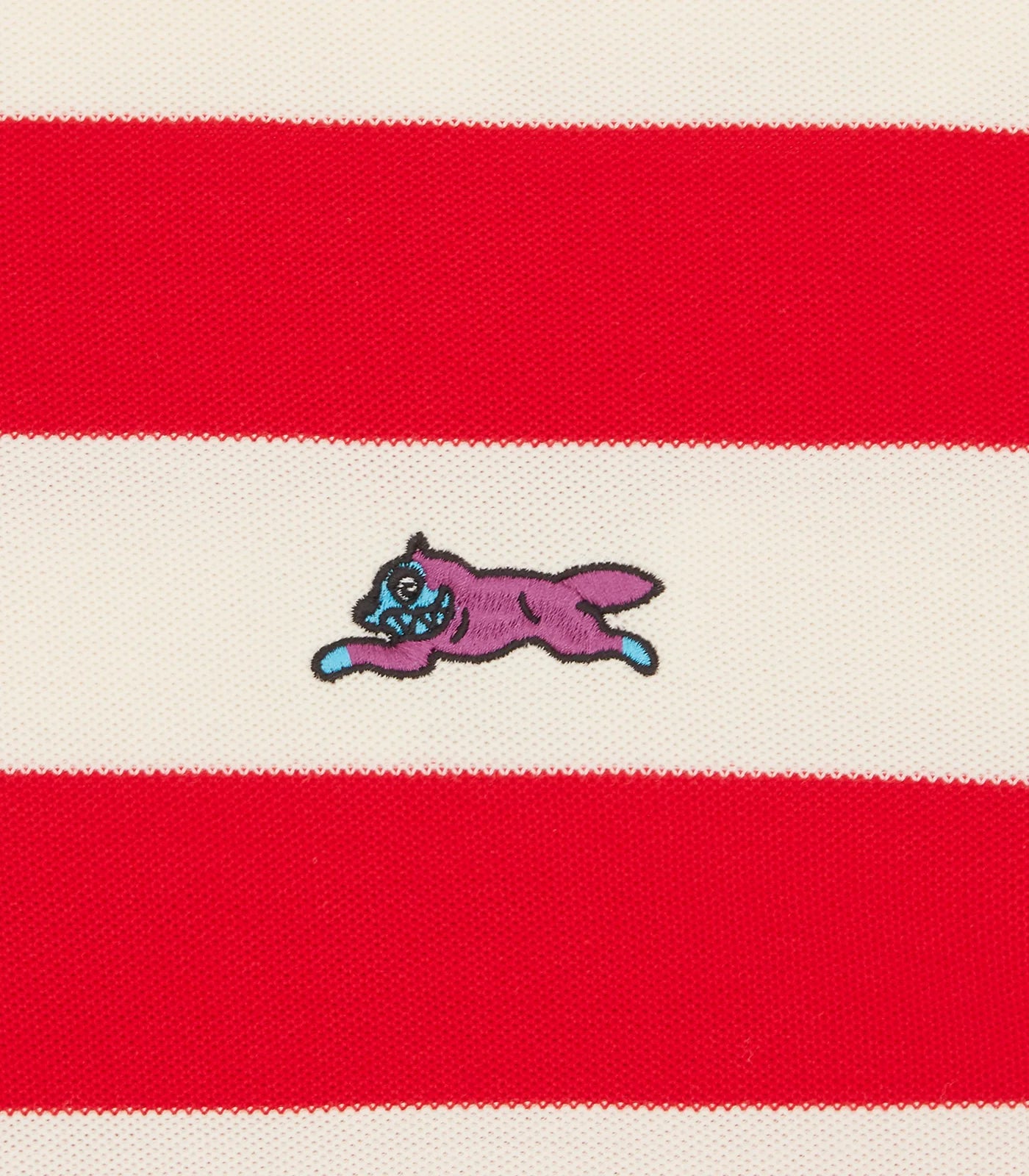 RUNNING DOG STRIPED POLO - RED STRIPE