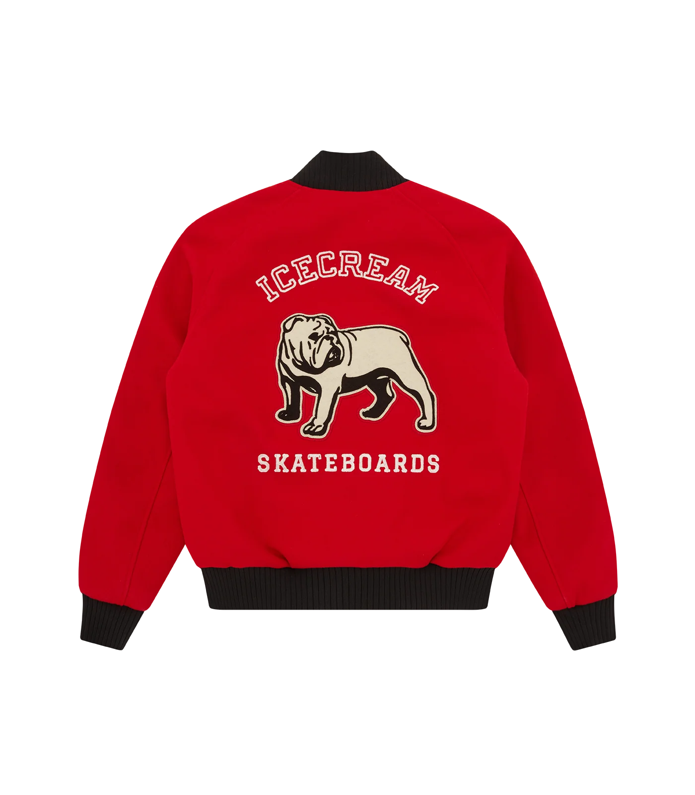 BULLDOG VARSITY JACKET - RED