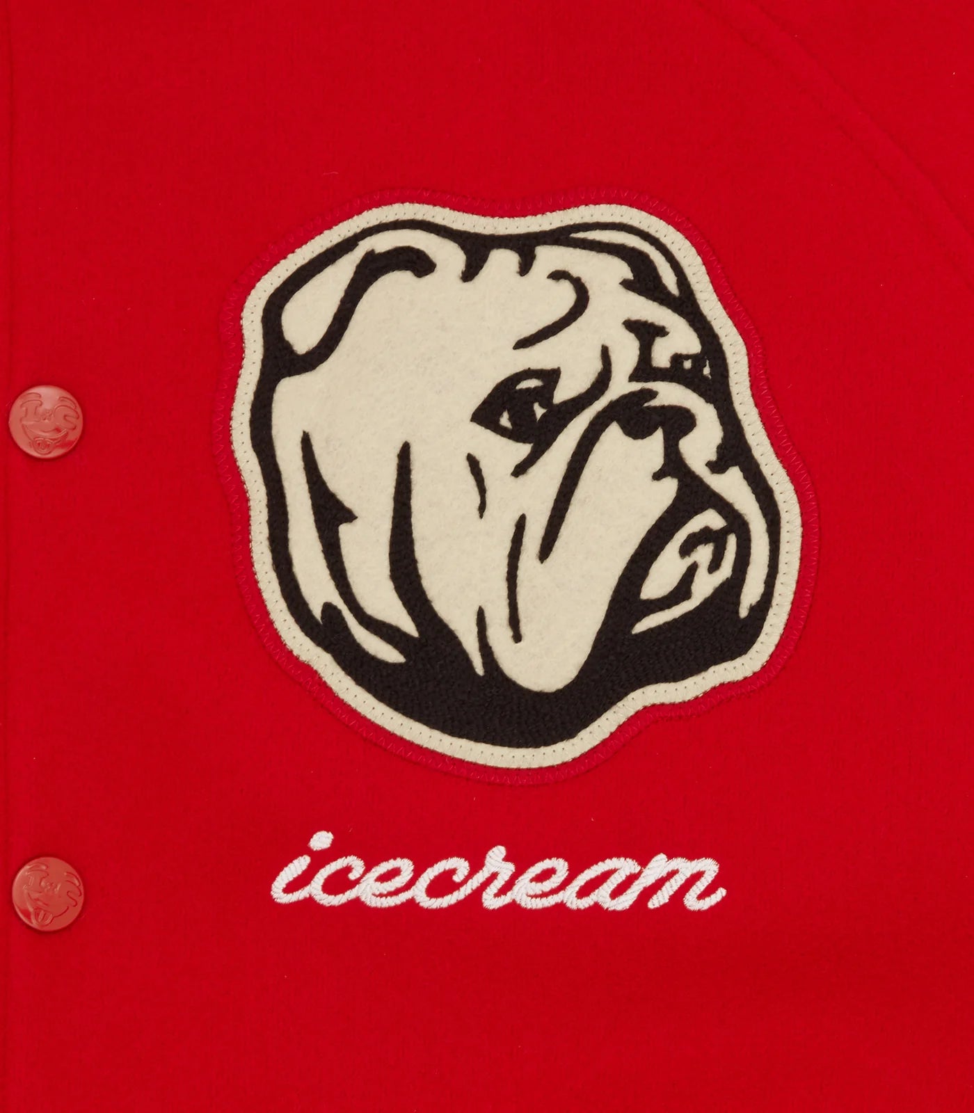 BULLDOG VARSITY JACKET - RED
