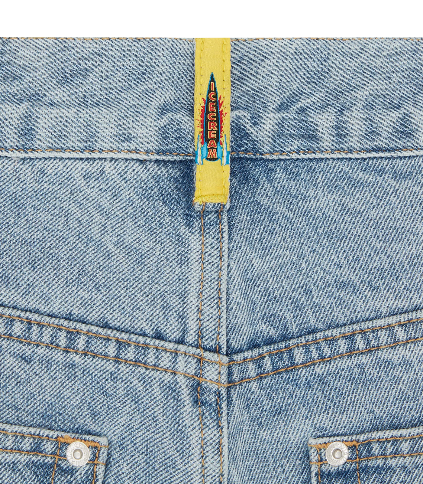 RUNNING DOG DENIM SHORTS - LIGHT WASH BLUE