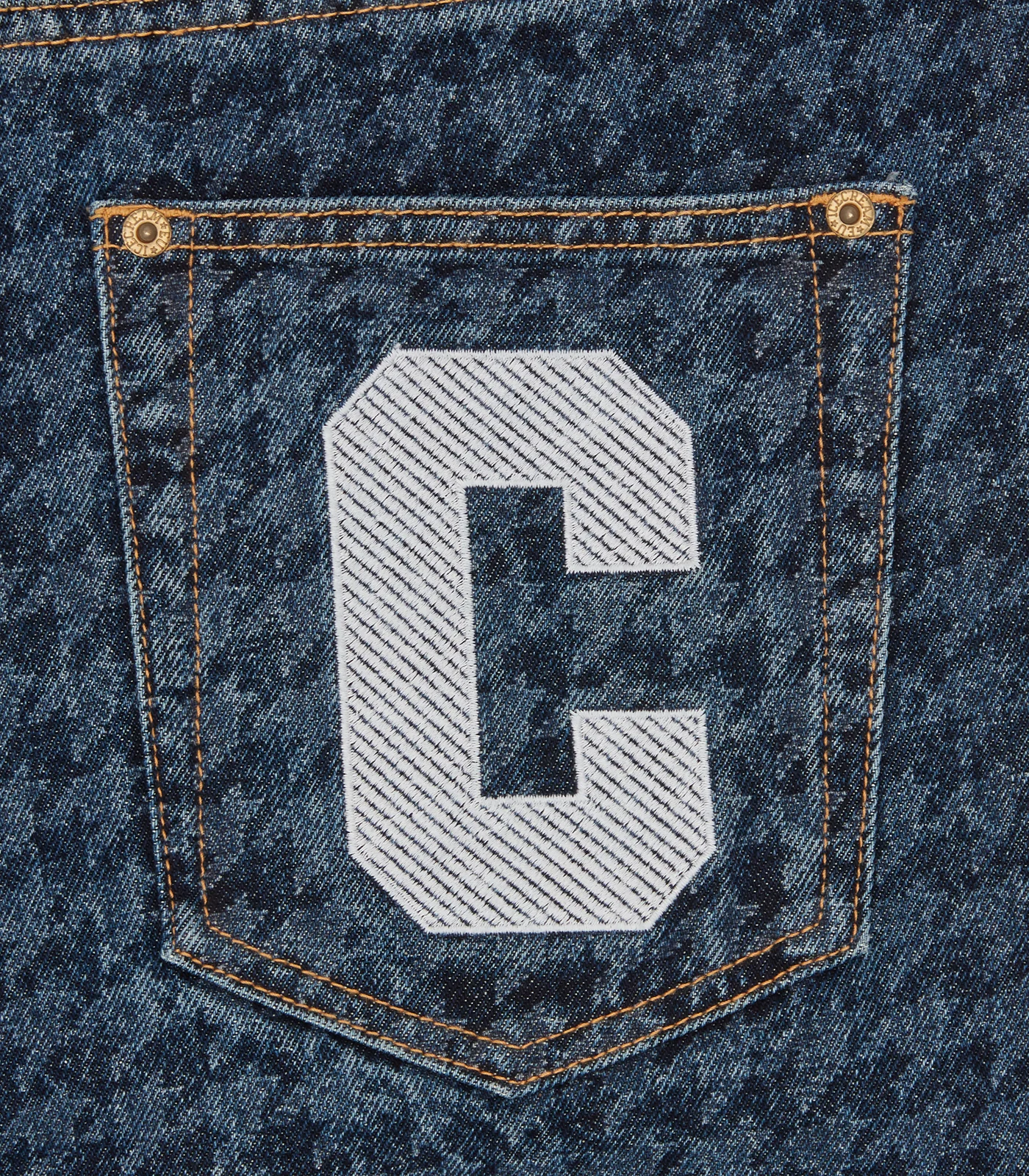 HOUNDSTOOTH RUNNING DOG JORTS - INDIGO