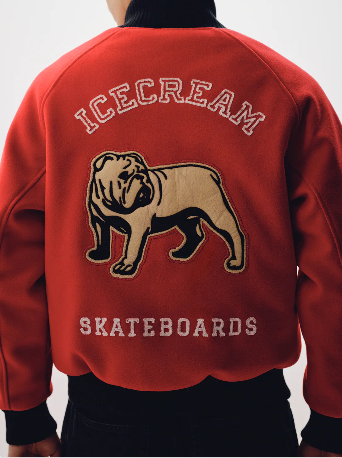 BULLDOG VARSITY JACKET - RED