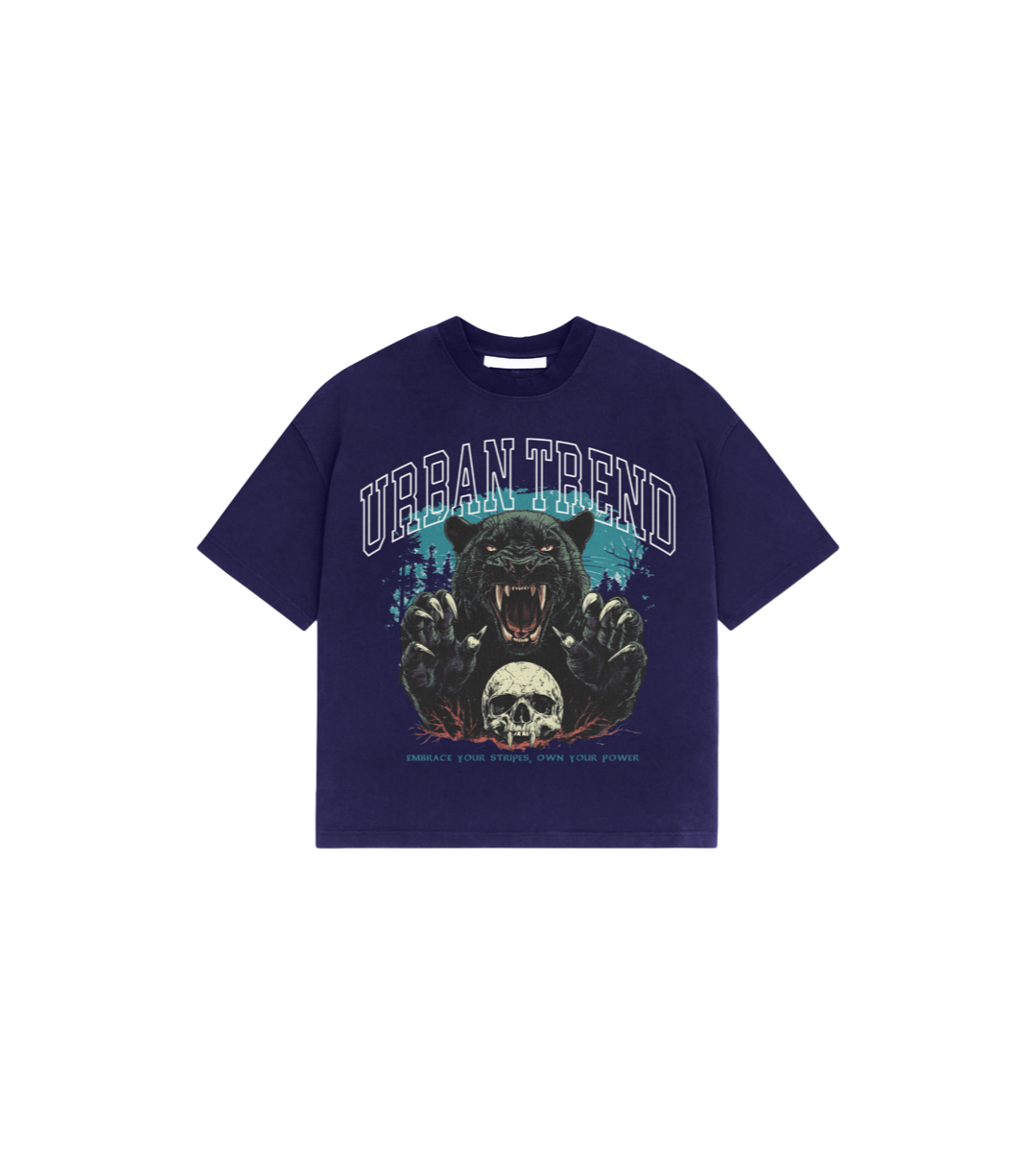 Claw Panther Embrace Heavyweight Tee - Blue