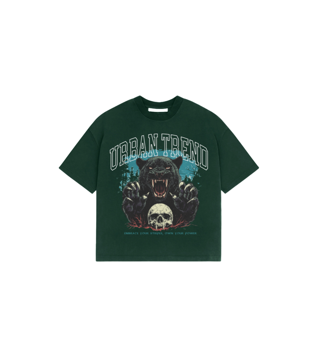 Claw Panther Embrace Heavyweight Tee - Green