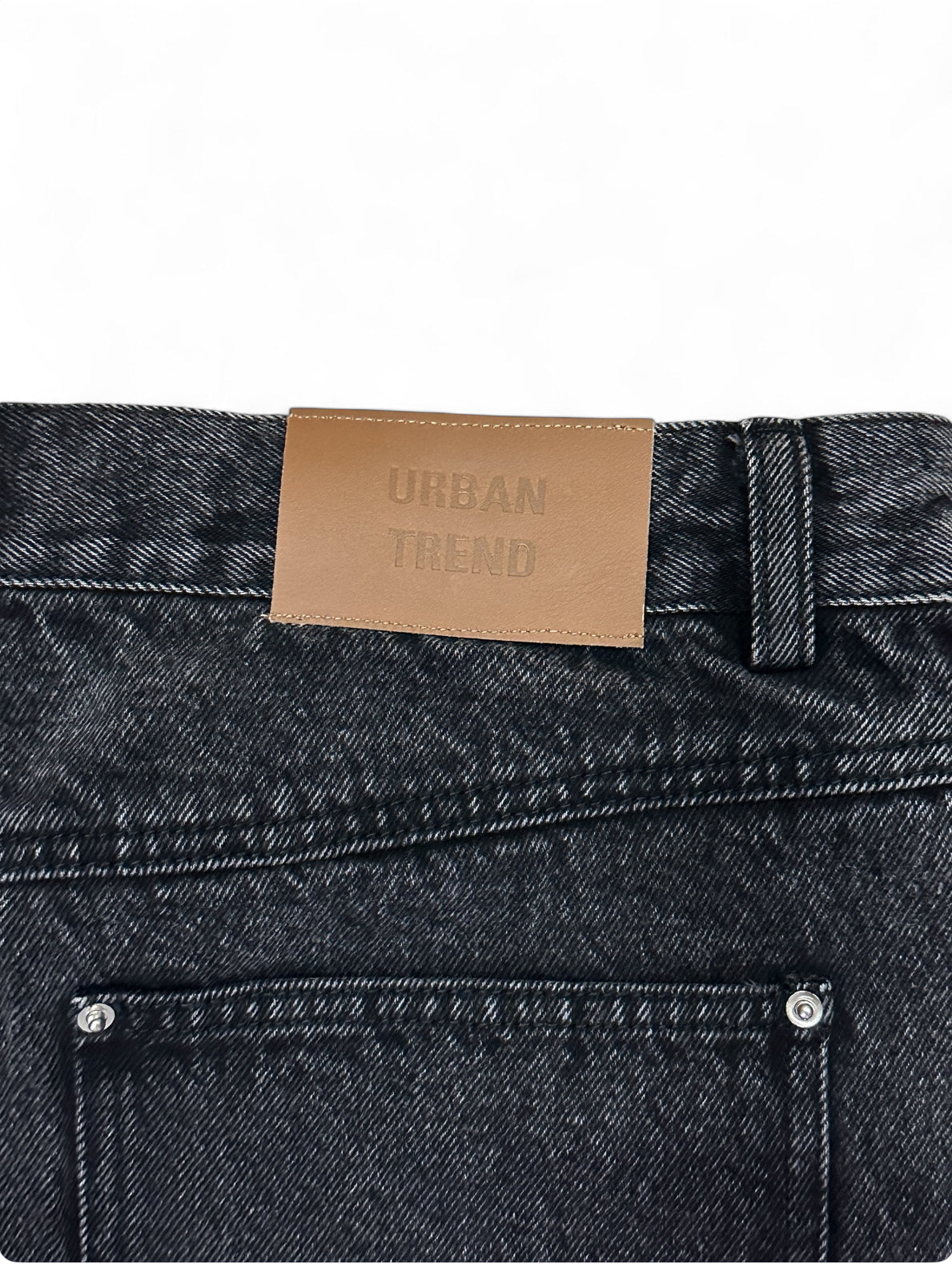 Embroidery Logo Distressed Denim Short