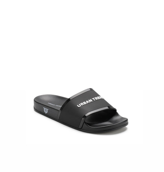 Urban Trend Logo Print Slide - Black/White