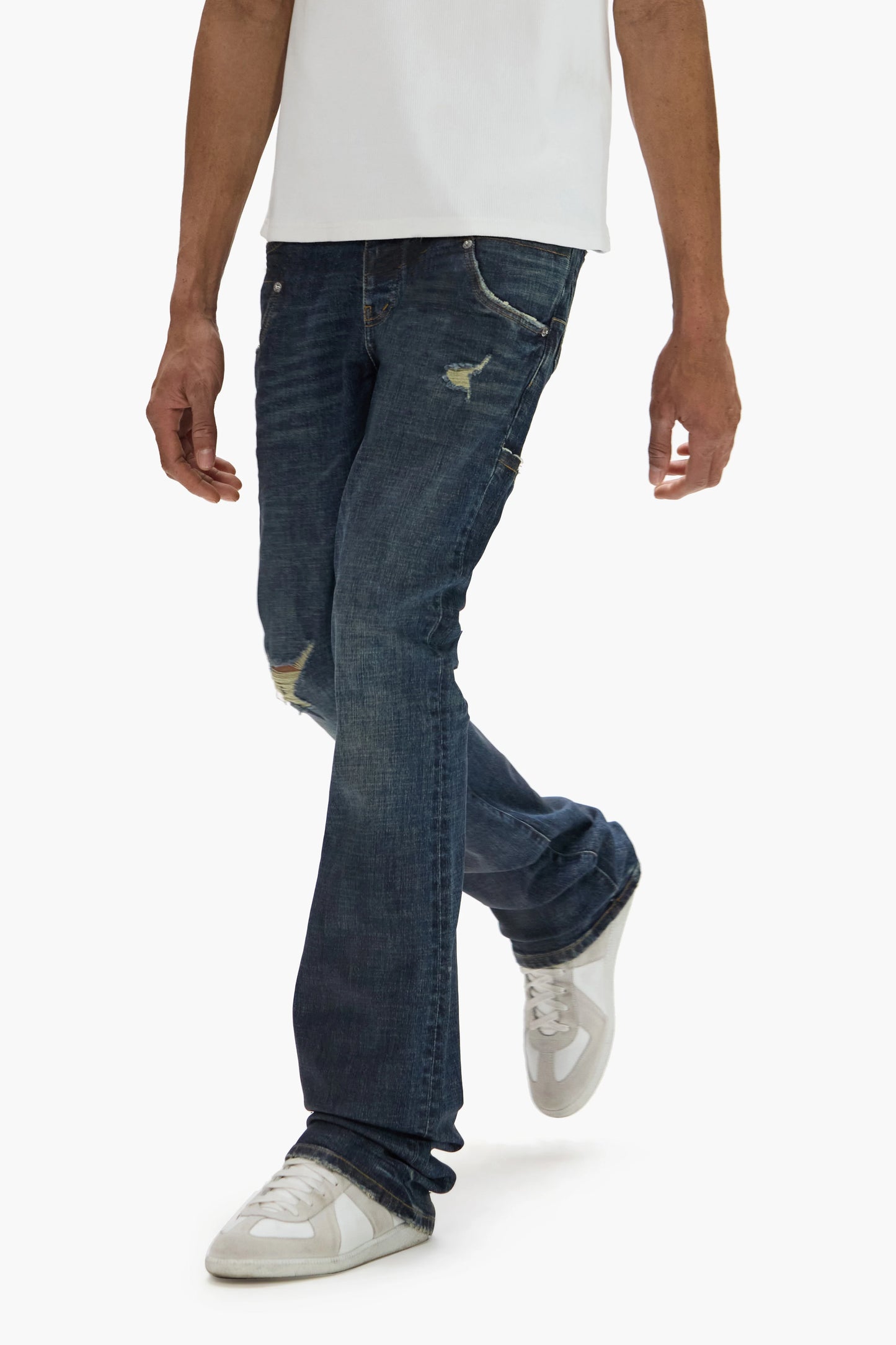 P072 Rinse Coated Double Waist
