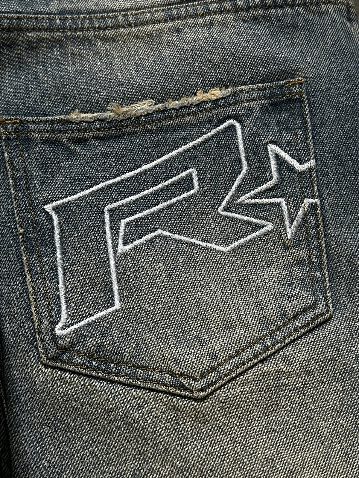 Denim Jorts - Cream Wash