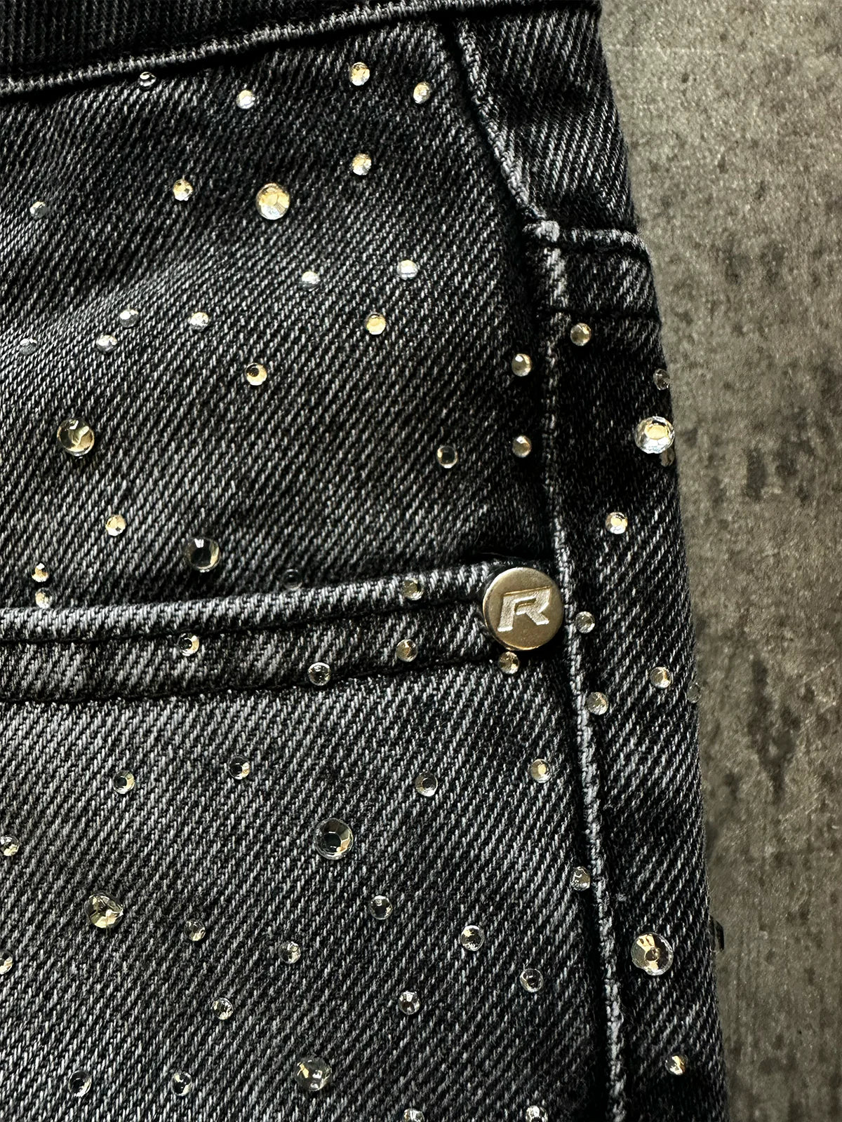 Crystal Flare Denim - Black