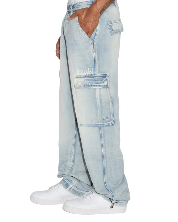 riot cargo pant blue ice