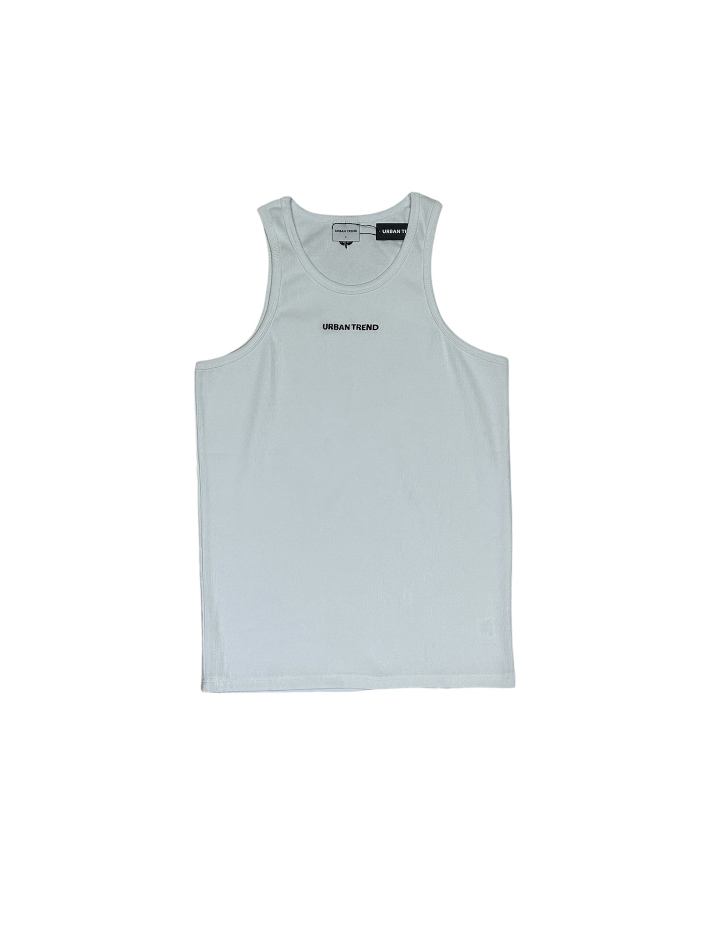 Embroidery Logo Tank Top - White