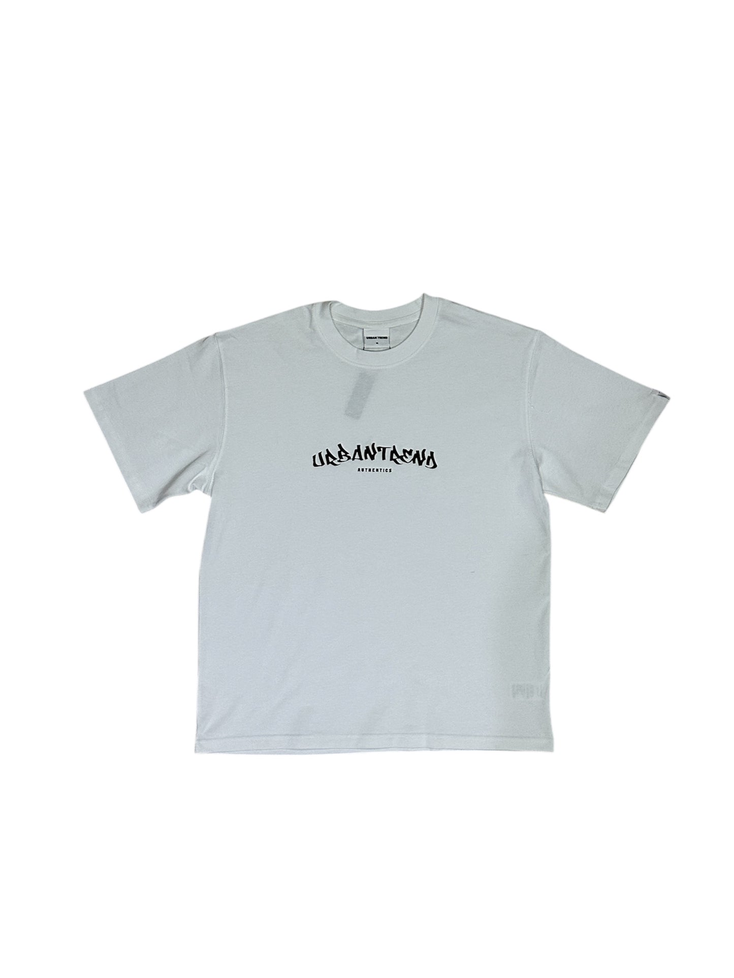 Graffiti Puff Logo Print T-Shirt - White