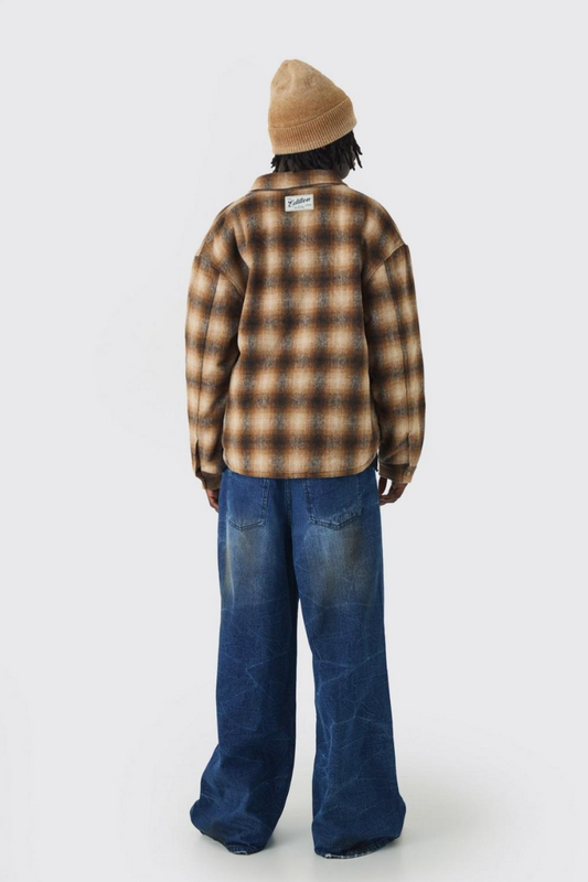 Extreme Baggy Rigid Crinkle Dirty Wash Jeans