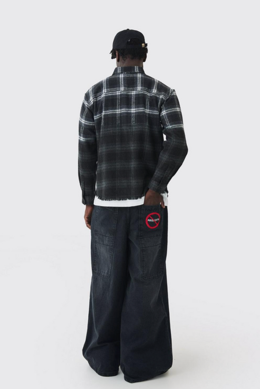 Extreme Wide Leg Ripped Jeans