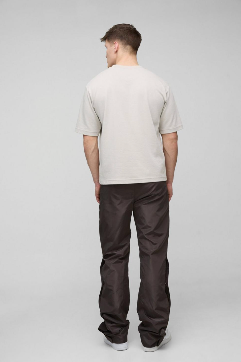 Tall Elasticated Waist Slim Flare Stacked Cargo Trousers