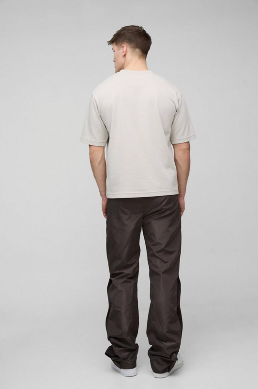 Tall Elasticated Waist Slim Flare Stacked Cargo Trousers