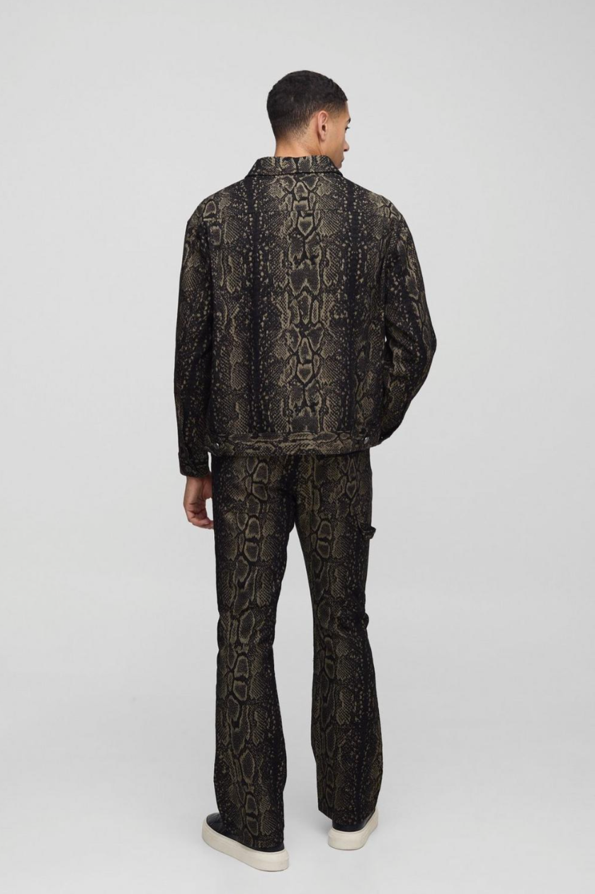 Regular Fit Croc Denim Jacket