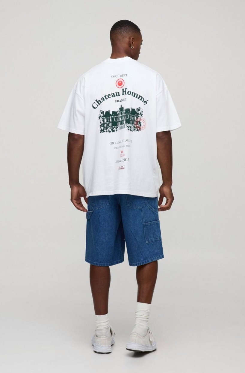 Regular Fit Carpenter Contrast Stitch Denim Jorts