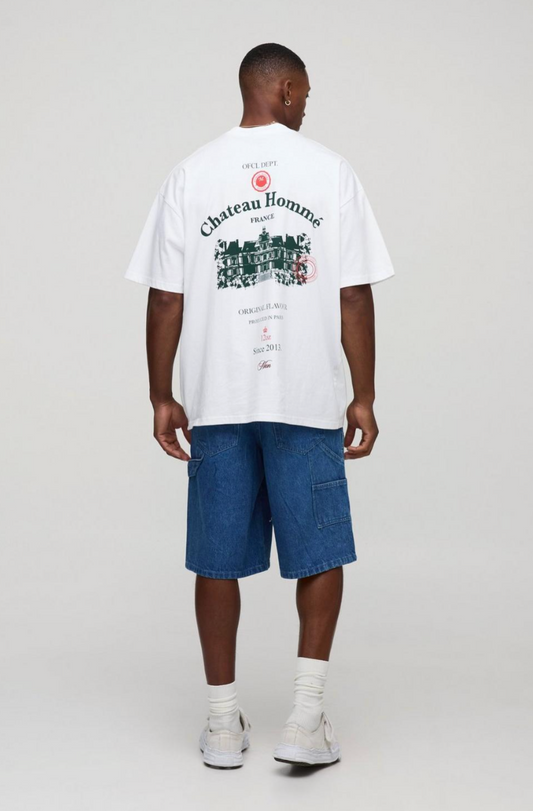 Regular Fit Carpenter Contrast Stitch Denim Jorts