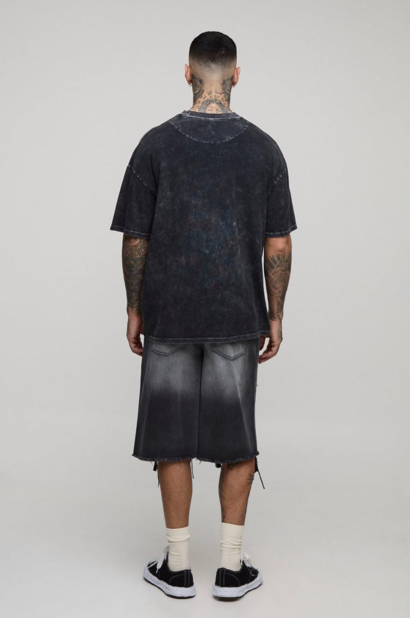 Tall Washed Super Distressed Jorts