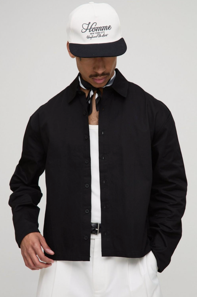 Oversized Boxy Back Printed Long Sleeve Shirt