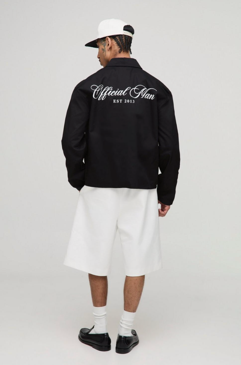 Oversized Boxy Back Printed Long Sleeve Shirt