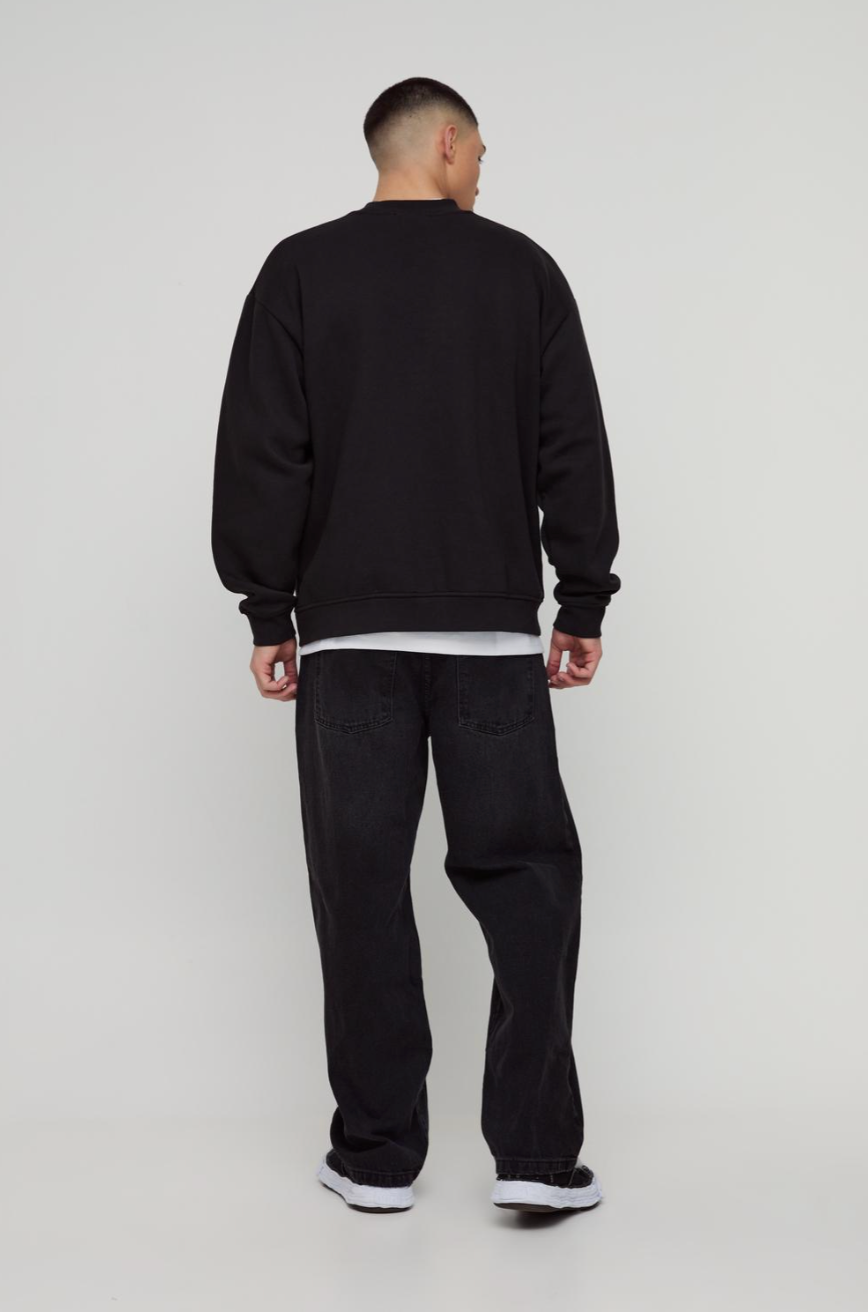 Baggy Fit Washed Jeans
