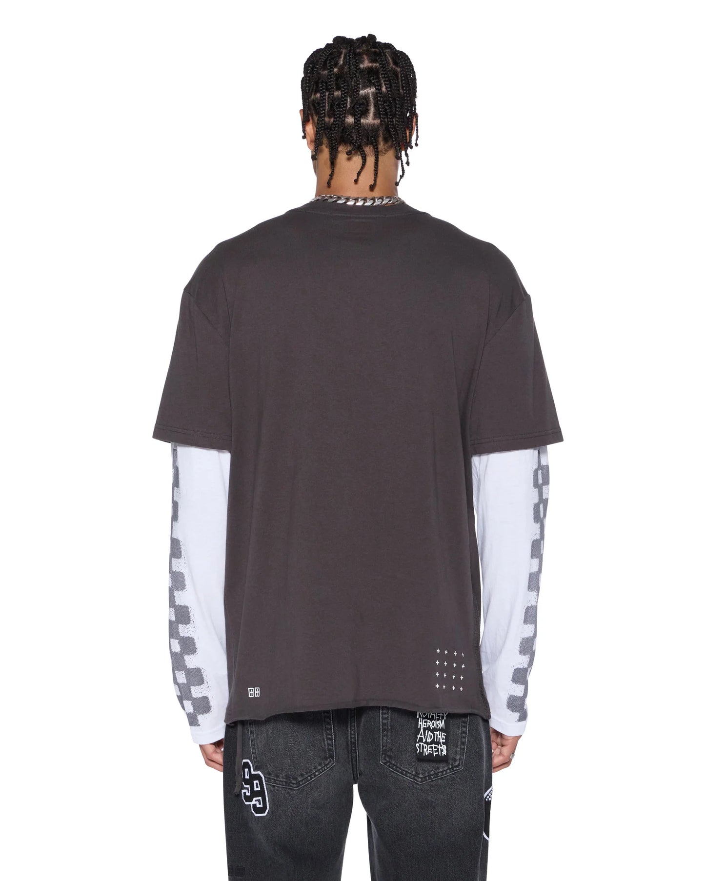engine ls layer tee faded black