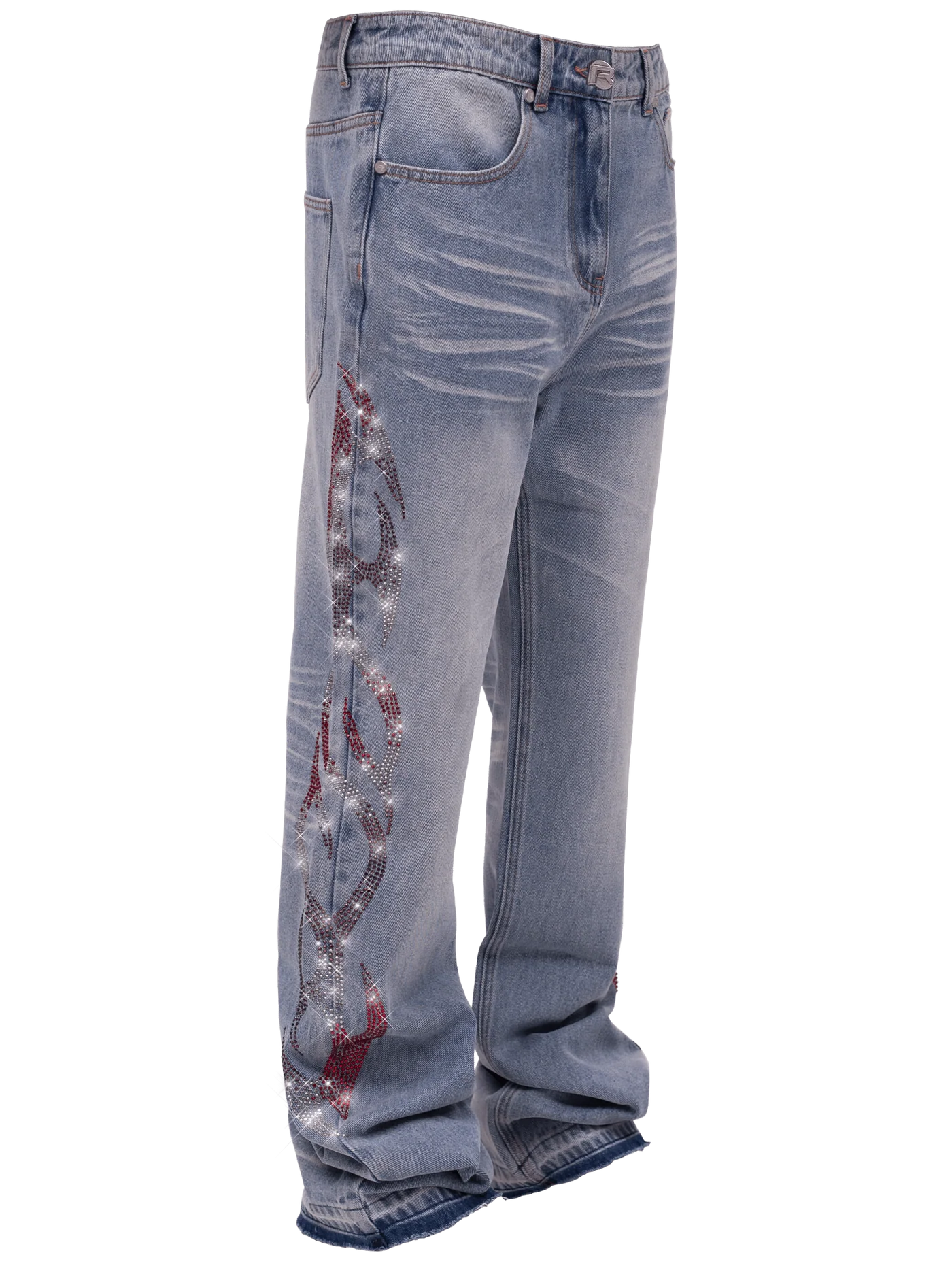 Viper Flames Denim - Light Stone